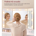 Toaletní stolek s LED osvětlením a nabíjecí stanicí Vasagle Niro 107 cm bílý