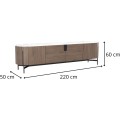 TV stolek Silario 220 cm ořech/mramor