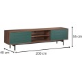 TV stolek Stilig ST153 200 cm ořech/zelený
