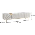 TV stolek Stilig ST320 200 cm ecru/zlatý/mramor