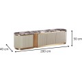 TV stolek Stilig ST916B 200 cm mramor/krémový/zlatý