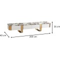 TV stolek Stilig ST922 200 cm bílý/zlatý/mramor