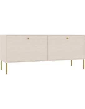 TV stolek Tilina 2D 120 cm béžový/zlatý