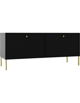 TV stolek Tilina 2D 120 cm černý/zlatý
