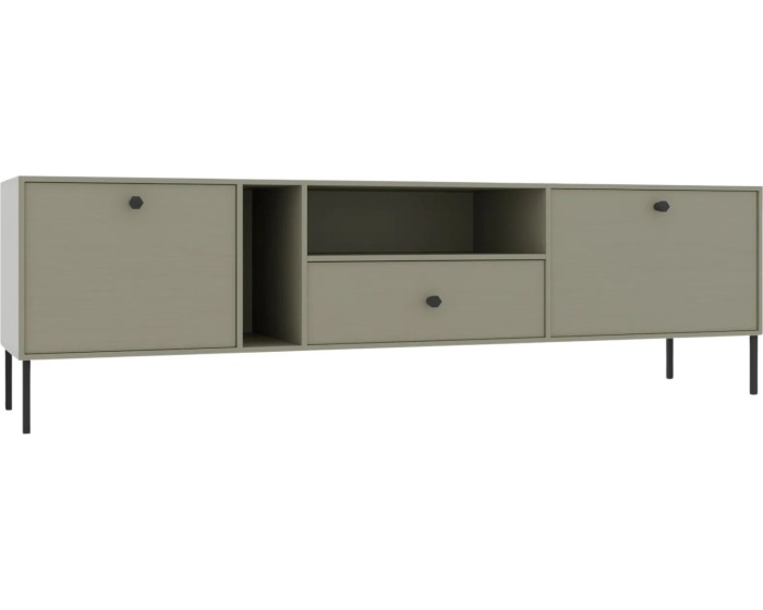 TV stolek Tilina 2D 1S 180 cm eukalyptus/černý