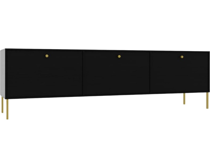 TV stolek Tilina 3D 180 cm černý/zlatý