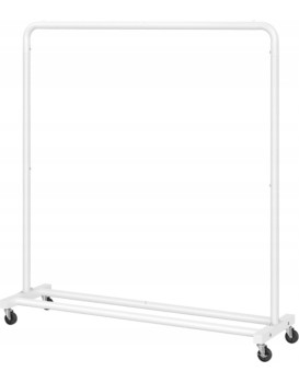 Pojízdný stojan na oblečení Undy 110 cm bílý