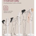 Výškově nastavitelný předsíňový věšák Vasagle Astra 171,8 cm z masivu bílý
