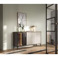Komoda s LED osvětlením Vici 154 cm kašmír/ořech