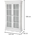 Vitrína Latina 107 cm z masivu bílá
