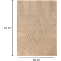 Vlněný koberec Isla 160x230 cm tmavě béžový