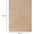 Vlněný koberec Isla 190x290 cm tmavě béžový
