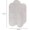 Vlněný koberec Muri 160x230 cm krémový/béžový
