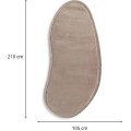 Vlněný koberec Tsuki 105x210 cm taupe