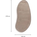 Vlněný koberec Tsuki 135x270 cm taupe