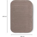 Vlněný obdélníkový koberec Alva 160x230 cm hnědošedý