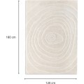 Vlněný obdélníkový koberec Sora 120x180 cm krémový