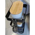 Pojízdný regál Wabi 74 cm černý