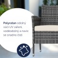 Zahradní lavice Jill šedá/béžová
