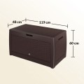 Zahradní úložný box Matubo I 310 L hnědý