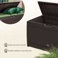 Zahradní úložný box Matubo I 310 L hnědý