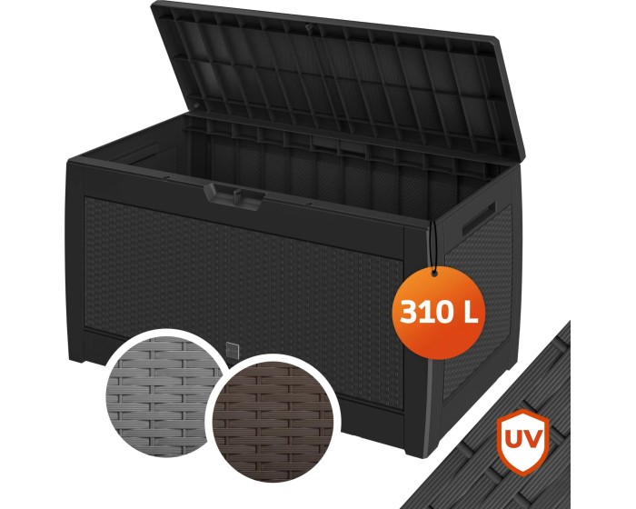 Zahradní úložný box Matubo II 310 L antracitový