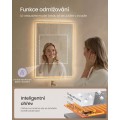 Dotykové obdélníkové nástěnné zrcadlo s LED osvětlením Bivo 50,7 cm bílé