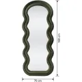 Designové zrcadlo Confetto 160 cm samet olivové