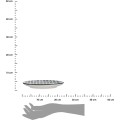 Porcelánový mělký talíř LINEAS 24 cm černý/bílý