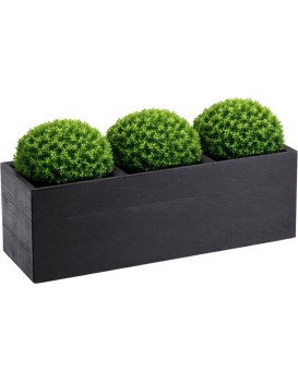 Květináč na kolečkách BETONIQUE 90x30 cm černé dřevo