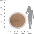 Kulatý jutový koberec EDGE 120 cm hnědo-bílý