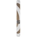 Kulatý jutový koberec EDGE 120 cm hnědo-bílý