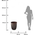Květináč STRIPPED ECO Coffee 39x46,3 cm hnědý