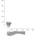 Sada stojanu a 4 ks šálků BOHEMIA 260 ml černá/bílá