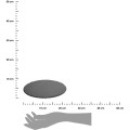 Břidlicový servírovací podnos OKI 22 cm šedý