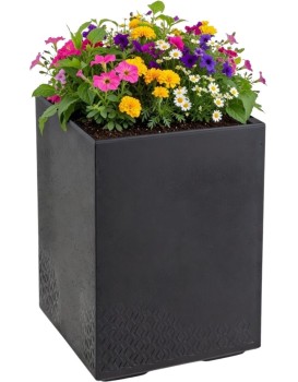 Květináč na kolečkách BETONIQUE 60x40 cm černý
