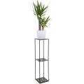 Moderní stojan na květináč Labyrint 100 cm ČERNÝ