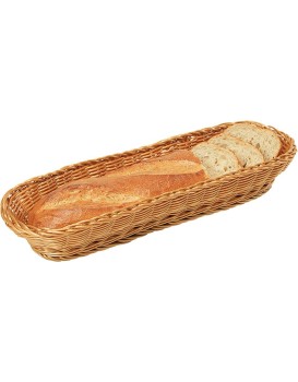Plastový oválný košík na bagety FRANCIS 41x16 cm hnědý 