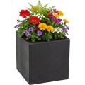 Květináč na kolečkách BETONIQUE ECO 30x30 cm černý