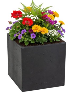 Květináč na kolečkách BETONIQUE ECO 30x30 cm černý