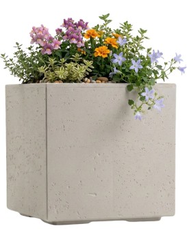 Květináč na kolečkách BETONIQUE 30x30 cm beton béžový