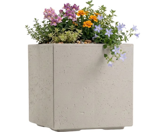 Květináč na kolečkách BETONIQUE 30x30 cm beton béžový