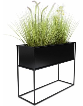 Květináč na stojanu KAART 50 cm černý