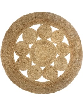 Kulatý koberec Lace 80 cm hnědý