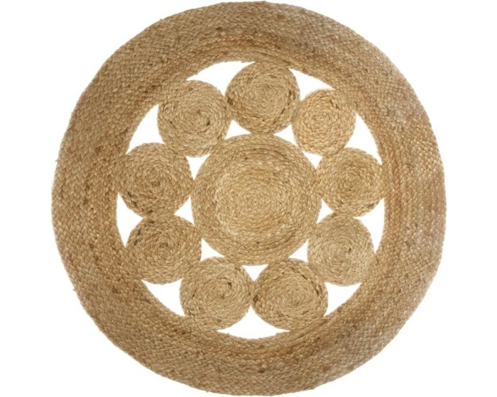 Kulatý koberec Lace 80 cm hnědý
