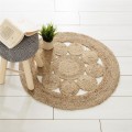 Kulatý koberec Lace 80 cm hnědý