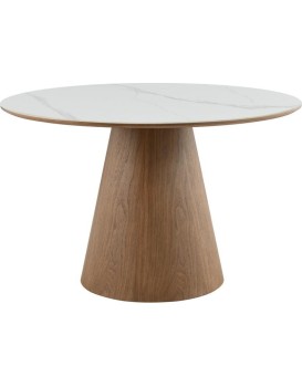 Jídelní stůl Riley 120 cm mramor/ořech