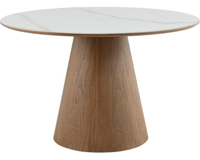 Jídelní stůl Riley 120 cm mramor/ořech