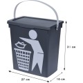 Odpadkový koš Bio 12L šedý
