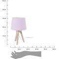 Noční lampa s růžovým stínidlem 31 cm
